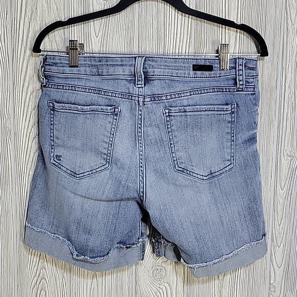 Kut from the Kloth Bermuda Jean Shorts Slight Distressing Womens Size 6 - Picture 2 of 11